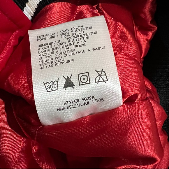 Atlanta Falcons Reebok Red Satin Men’s Bomber Jacket Size 2XL - Picture 8 of 8